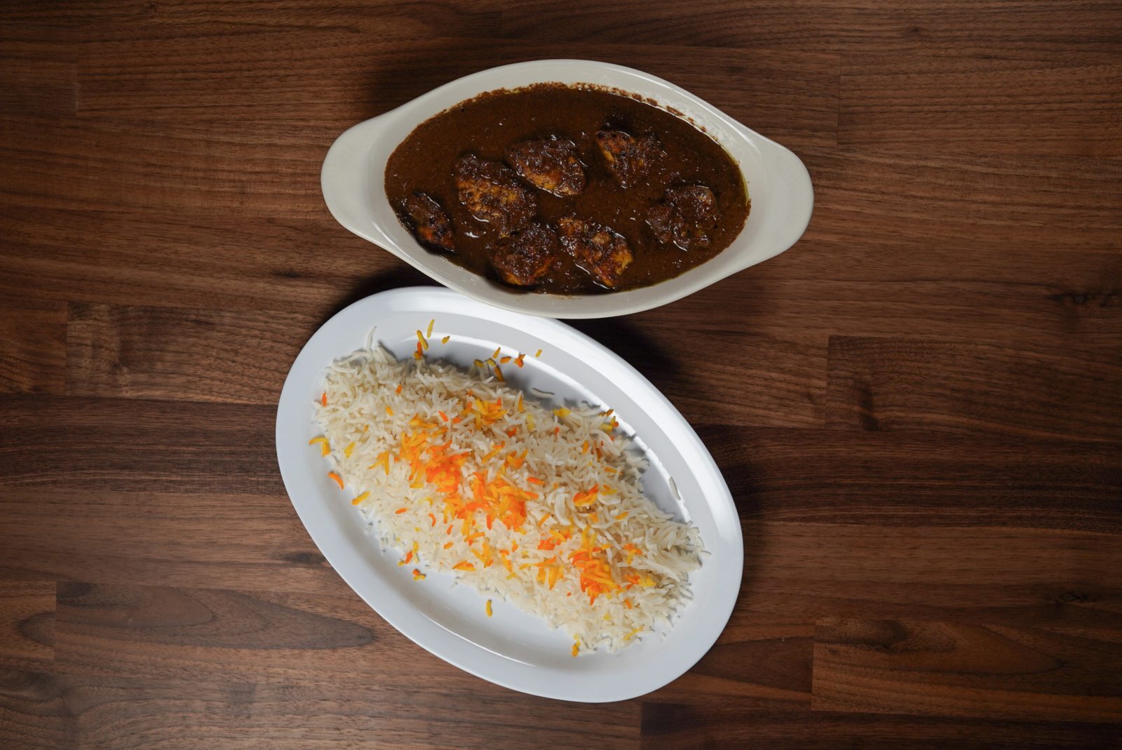 Fesenjan chicken in pomegranate walnut sauce